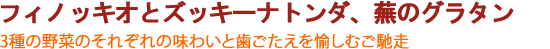 フィノッキオとズッキーナトンダ、蕪のグラタン